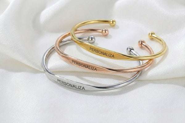 Brazalete de Eslabones Circulares Personalizable
