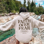 Sudadera con Capucha Faith Over Fear Salmo 118:6
