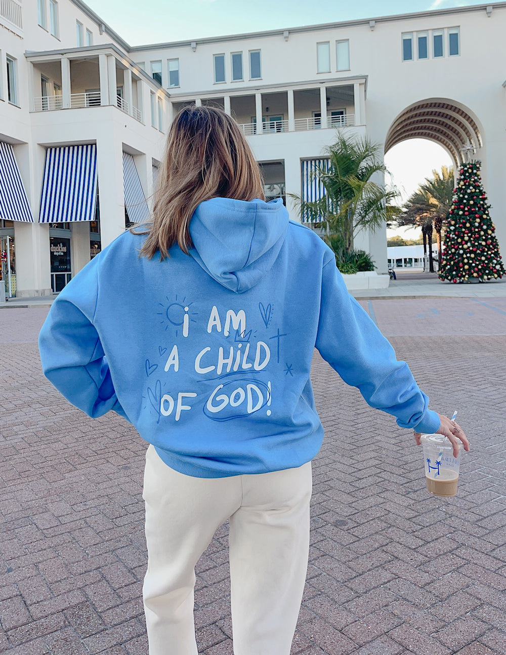 Sudadera Cristiana Unisex I Am A Child Of God Azul Eléctrico
