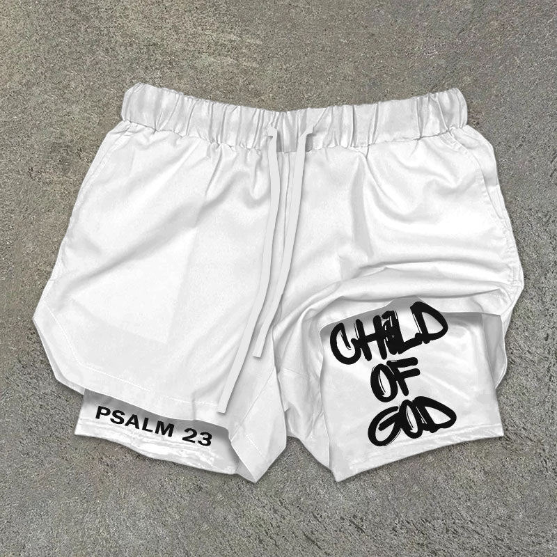 Pantalones Cortos cristianos de Doble Capa ''Child of God''