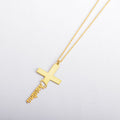 Collar "Cruz de Alianza" en Acero 18K - Personalizable