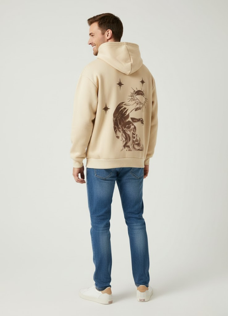 Sudadera Cristiana para Mujer El Principio y el Fin con Capucha