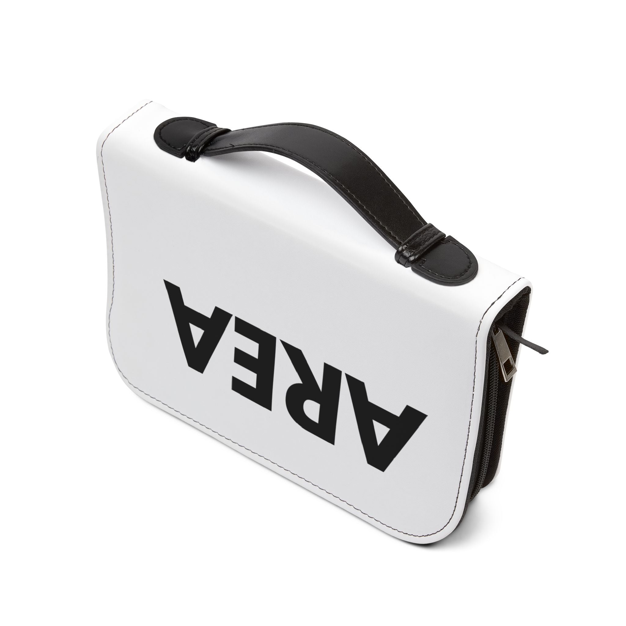 Funda para Biblia Personalizable — Cuero PU Blanco con Cierre y Asa