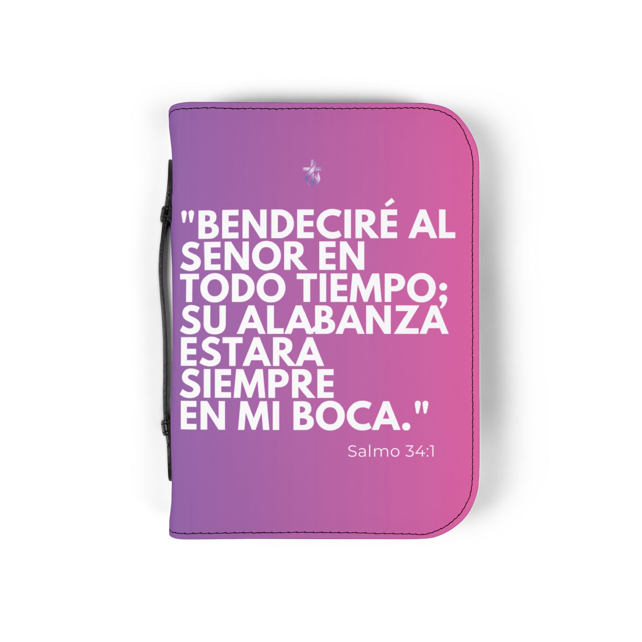 Funda para Biblia con Salmo 34:1 para Adoradores