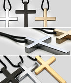 Cruz de Jesús Colgante Minimalista en Acero