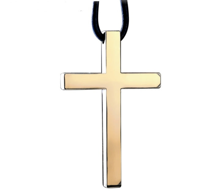 Cruz de Jesús Colgante Minimalista en Acero