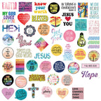 Stickers-Pegatinas  Cristianas con Frases de Fe y Versículos Bíblicos