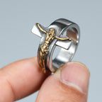 Anillo de Cruz de Jesús Estilo Crucifijo