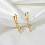 Conjunto Cruz con Corona Giratoria – Color Dorado