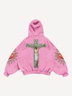 Sudadera Casual con Estampado de Fe
