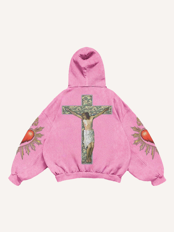Sudadera Casual con Estampado de Fe