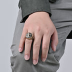 Anillo manos de oración cristiano – Acero inoxidable para hombres