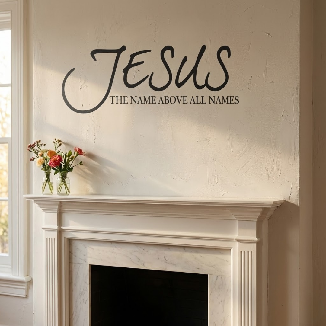 Vinilo Decorativo de Pared con el Nombre de Jesús Estilo Moderno