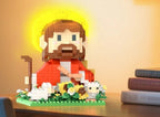 Set de Construcción Figura de Jesús con Luces LED y Ovejas