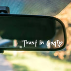 Adhesivo de vinilo para Coche con Texto Trust in God