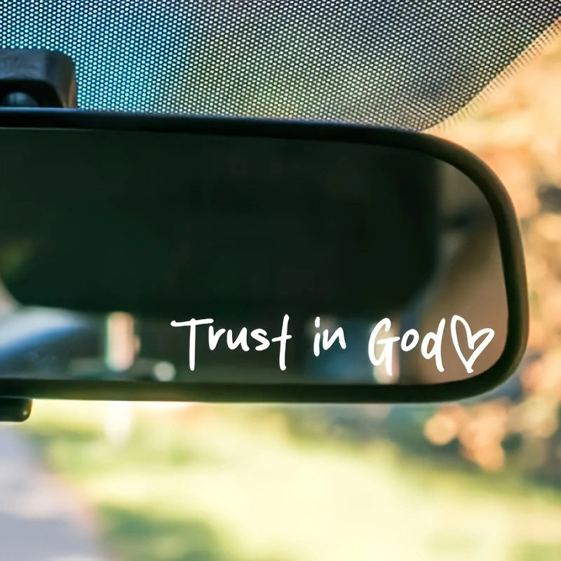 Adhesivo de vinilo para Coche con Texto Trust in God