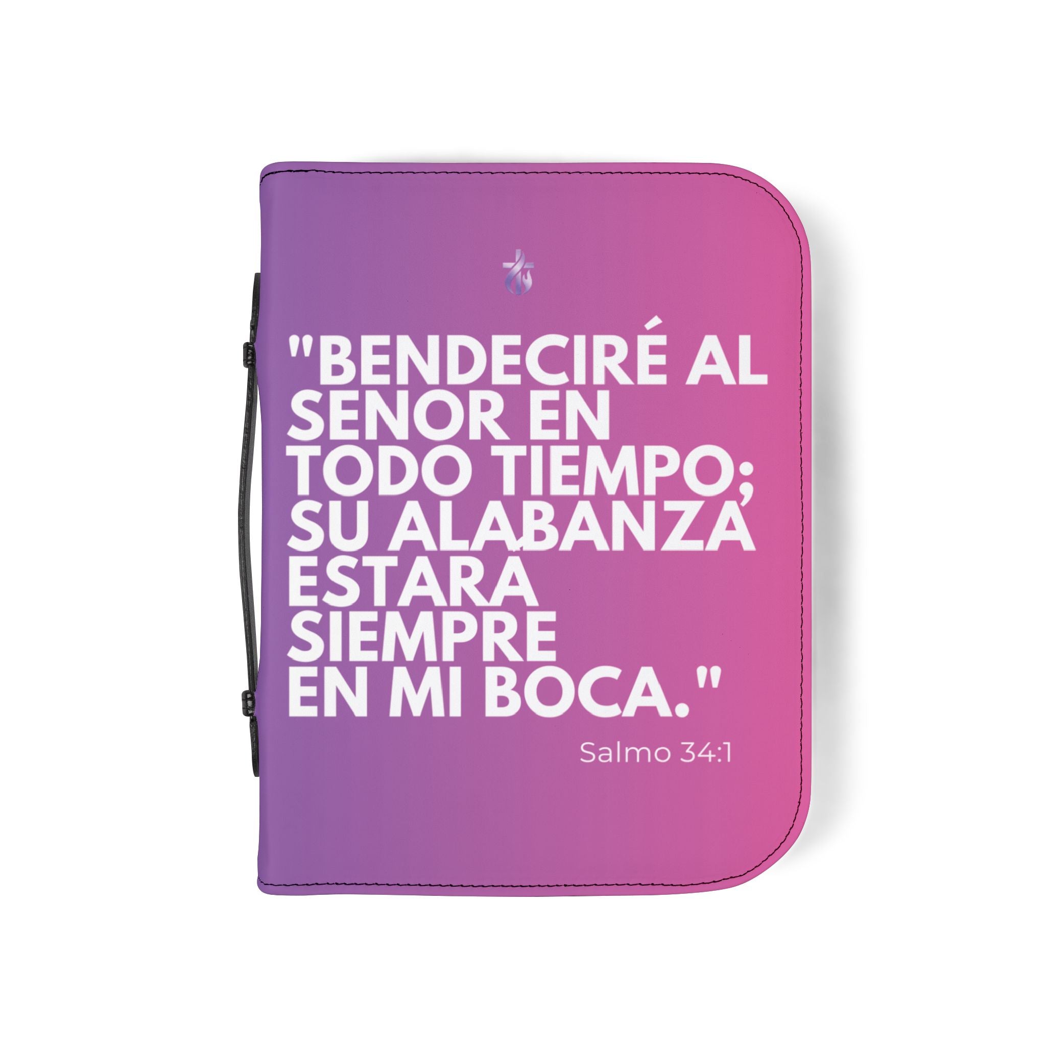 Funda para Biblia con Salmo 34:1 para Adoradores
