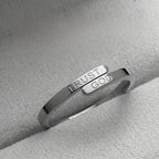 Anillo cristiano '' Trust God'' de Acero Inoxidable Ajustable
