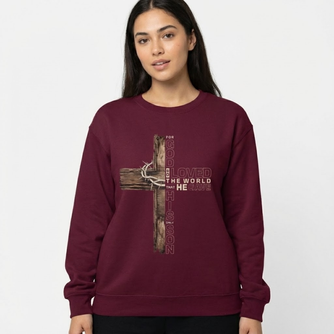 Sudadera Cristiana God So Loved The World Juan 3:16