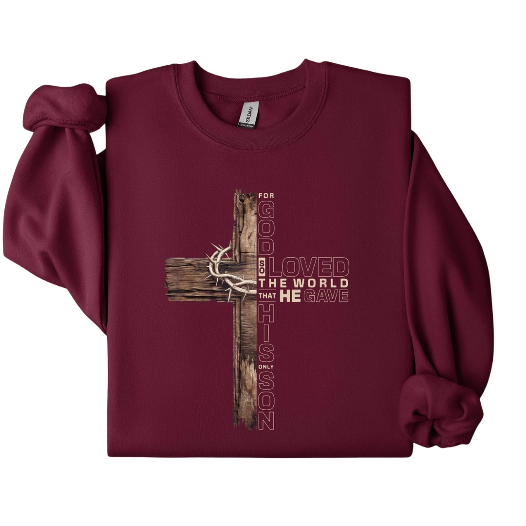Sudadera Cristiana God So Loved The World Juan 3:16