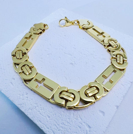 Brazalete de Eslabones "Fortaleza en Cristo"