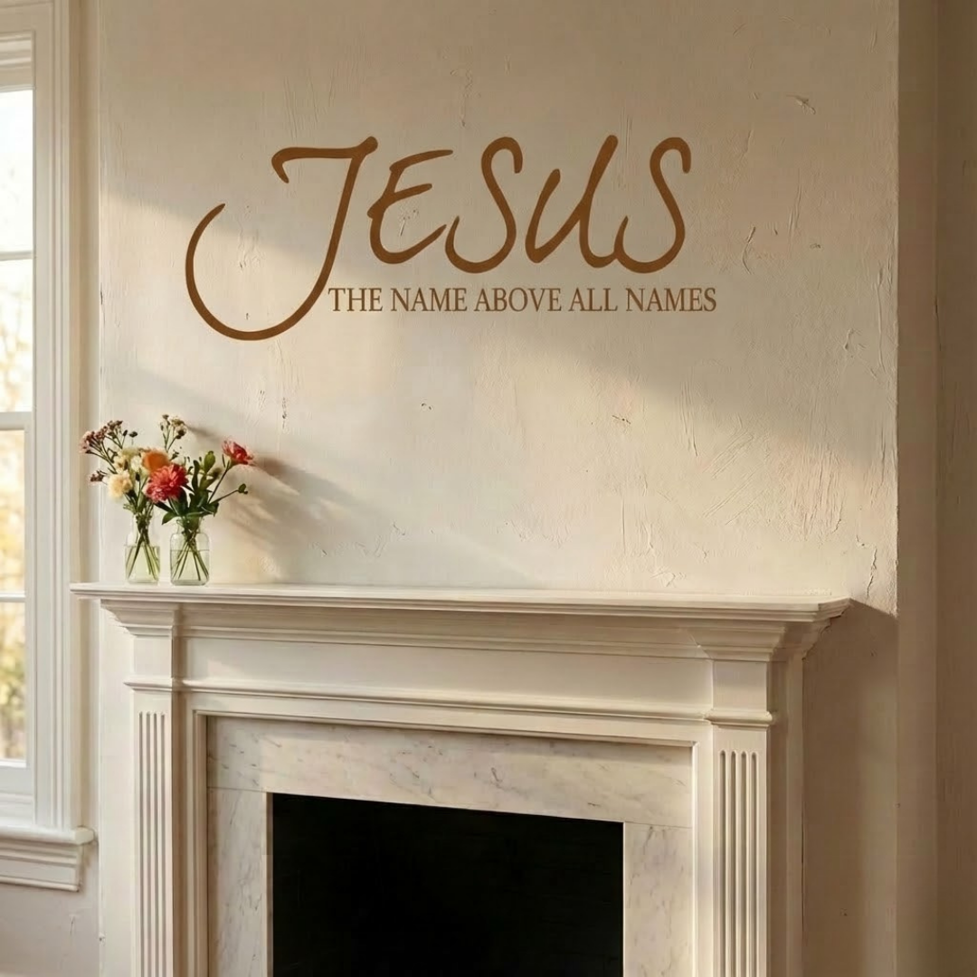 Vinilo Decorativo de Pared con el Nombre de Jesús Estilo Moderno