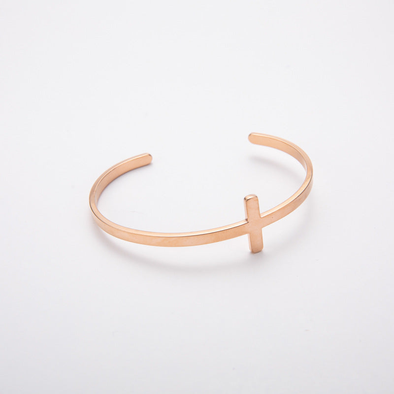Brazalete "Luz de la Cruz" en Acero Inoxidable