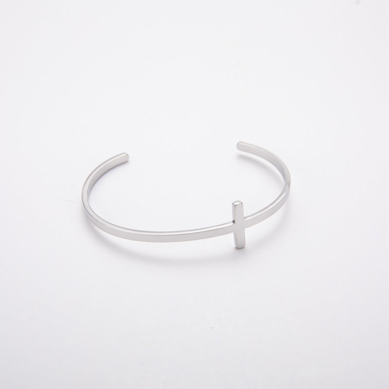 Brazalete "Luz de la Cruz" en Acero Inoxidable