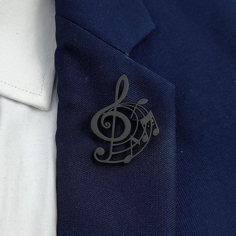 Broche "Melodía de Adoración" - Acero Inoxidable