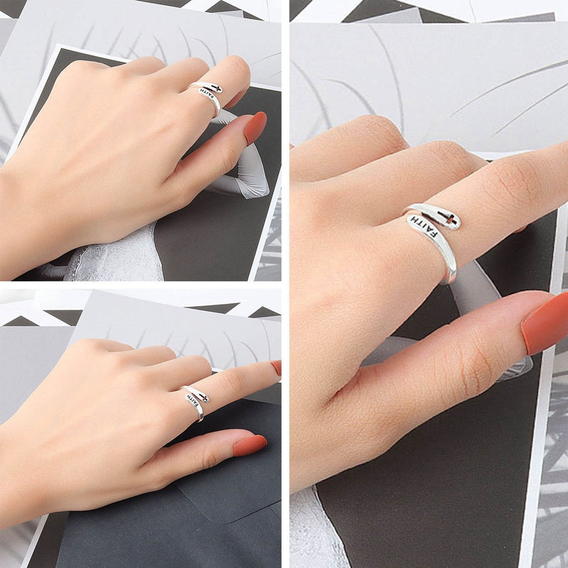 Anillo Vintage "Fe y Cruz" - Plata de Ley 925