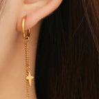 Pendientes en acero inoxidable con diseño en forma de cruz