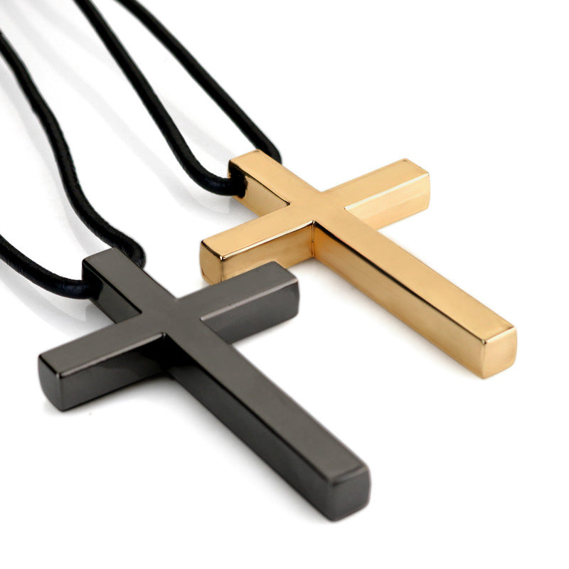 Cruz de Jesús Colgante Minimalista en Acero