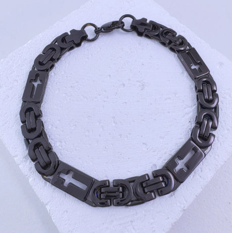 Brazalete de Eslabones "Fortaleza en Cristo"