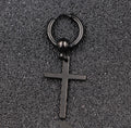 Pendientes de Cruz en Acero de Titanio para Testimonio Cristiano