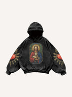 Sudadera Casual con Estampado de Fe