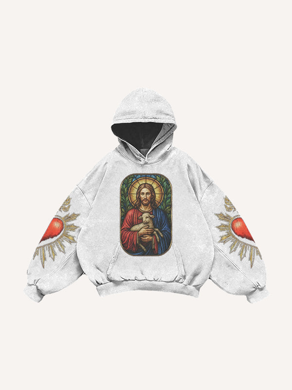 Sudadera Casual con Estampado de Fe