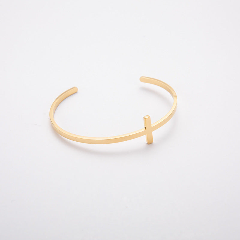 Brazalete "Luz de la Cruz" en Acero Inoxidable