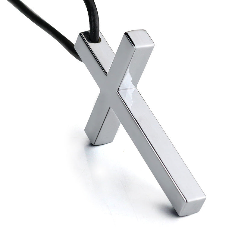 Cruz de Jesús Colgante Minimalista en Acero