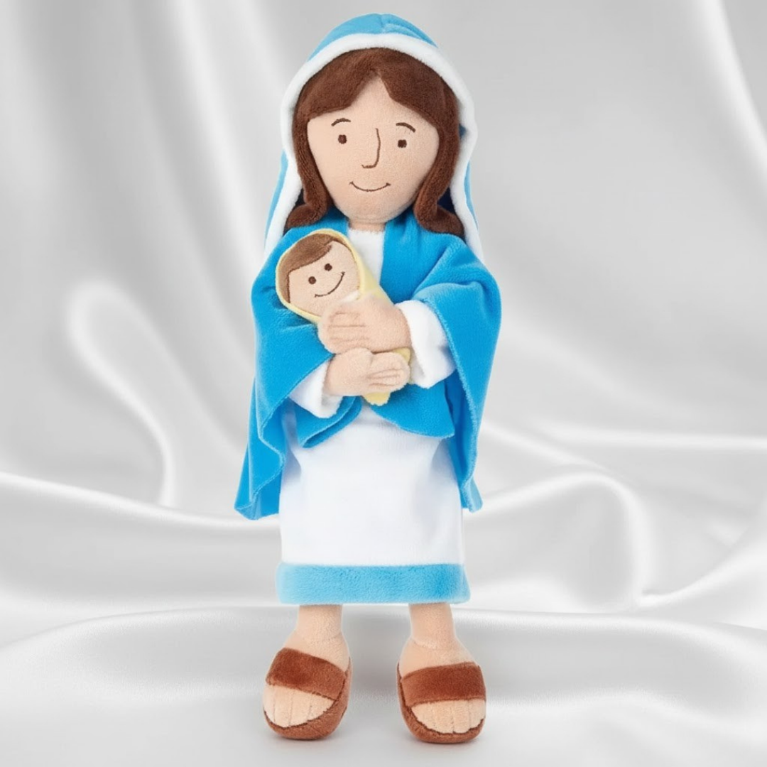 Muñecos  de Peluche Cristianos - Jesús y María Colección Bíblica