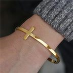 Brazalete "Luz de la Cruz" en Acero Inoxidable