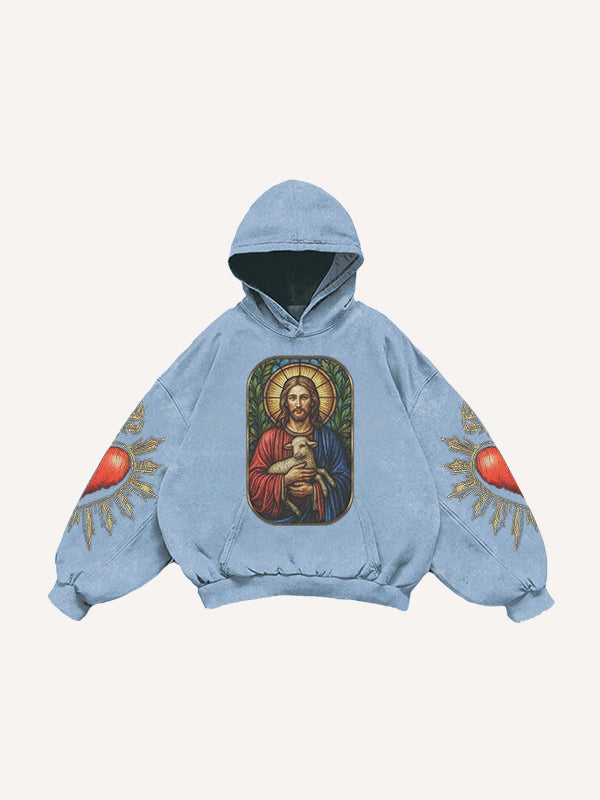 Sudadera Casual con Estampado de Fe