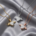 Collar con Dije de Corazón y Alas para Mujer