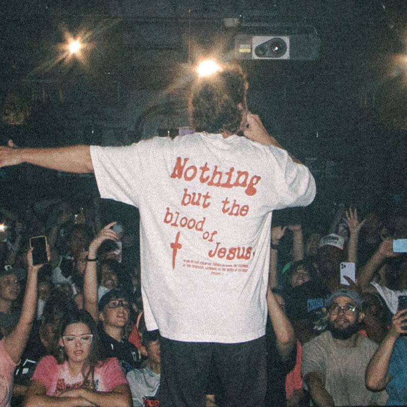 Camiseta Cristiana Nada Más que la Sangre de Jesús