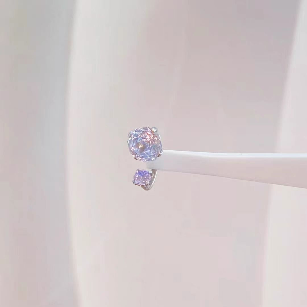 Pendientes de acero de titanio – Diseño cruz y herradura para mujer