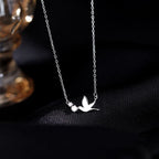 Collar paloma del Espíritu Santo plata de ley 925 con brillantes para mujer