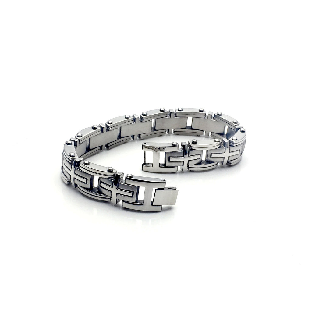 Pulsera de Acero de Titanio para Caballero Cristiano