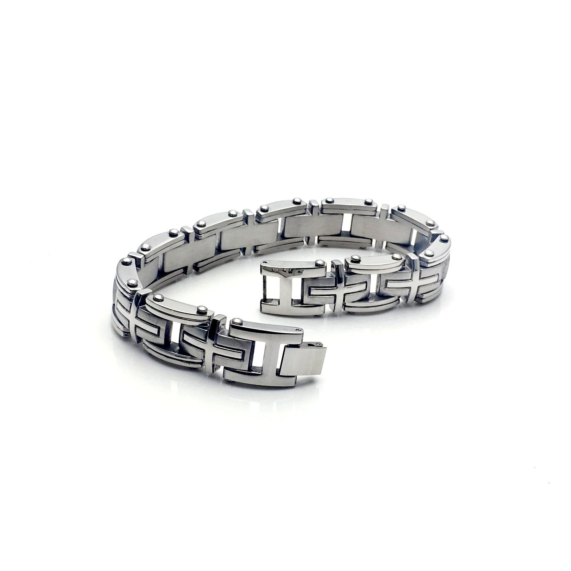 Pulsera de Acero de Titanio para Caballero Cristiano