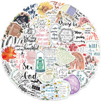 Set de 52 Pegatinas Cristianas con Frases e Ilustraciones