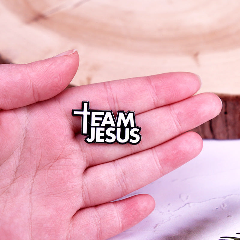 Broche  Cristiano Team Jesus de Aleación Esmaltada