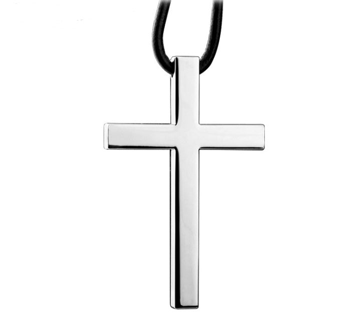 Cruz de Jesús Colgante Minimalista en Acero